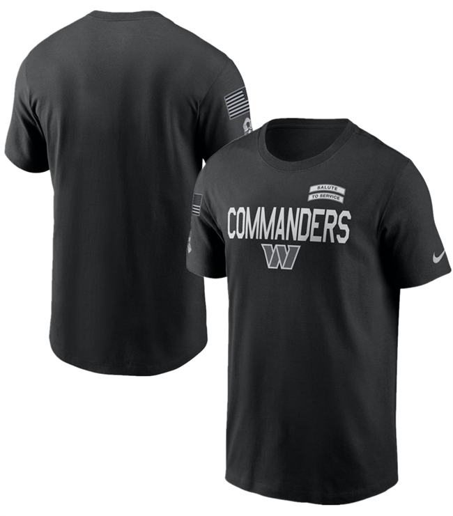 Men's Black Washington Commanders 2026 Salute to Service Sideline Dri-FIT T-Shirt